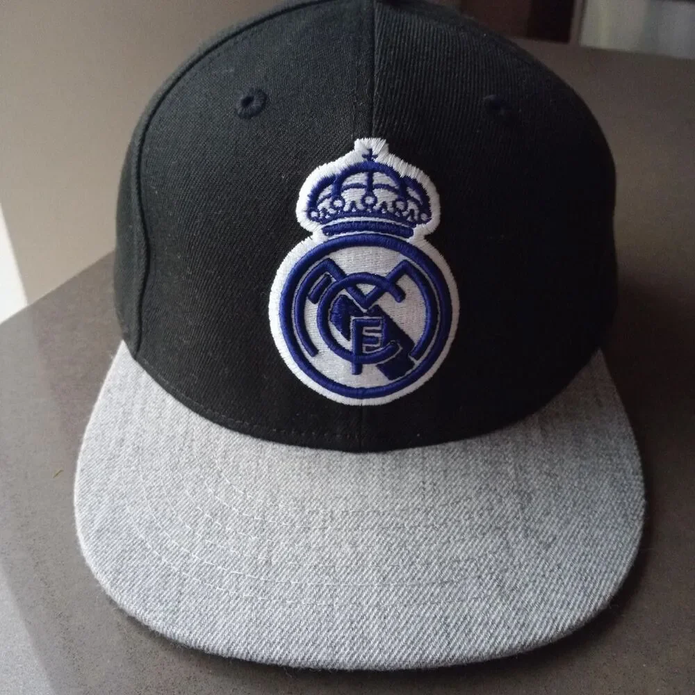 Real Madrid Black and Grey Snapback Cap Hat